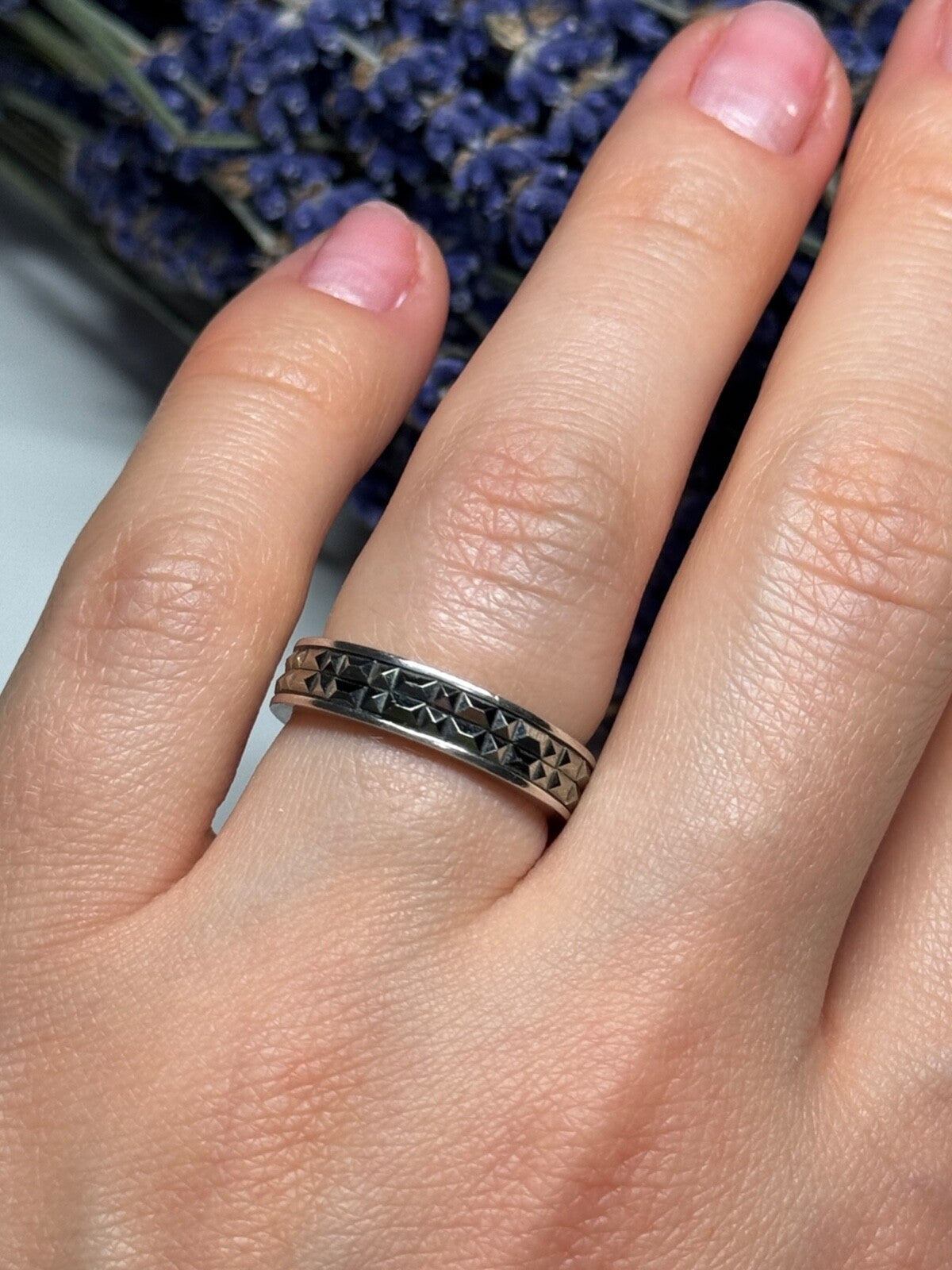 925 Sterling Silver Marcasite Ring Size 6