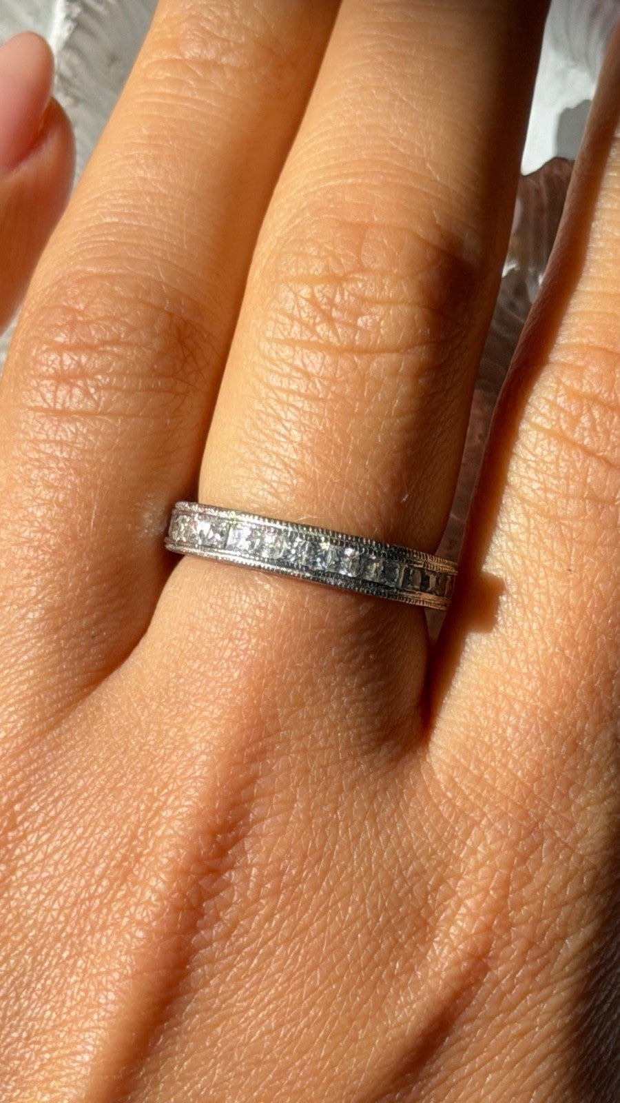 Beautiful 925 Sterling Silver Cz Ring Size 8