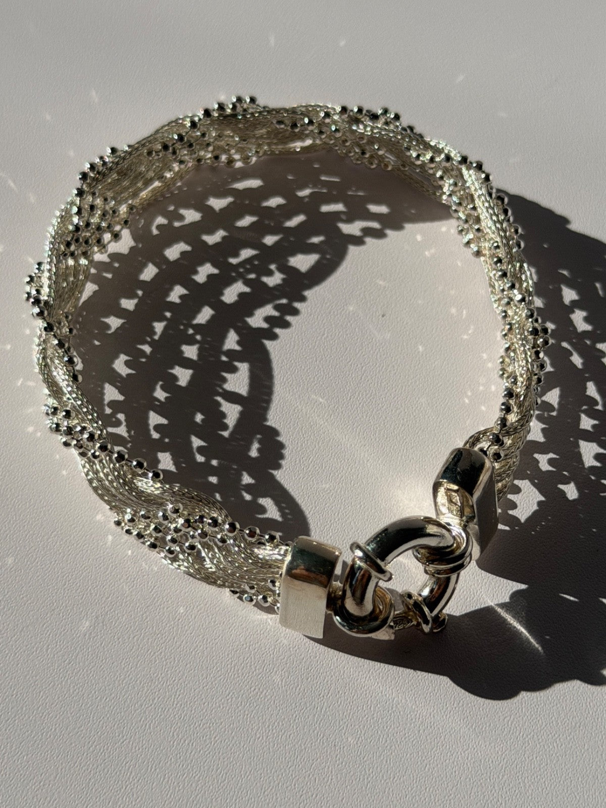 Elegant Italy 925 Sterling Silver Bracelet Size 8