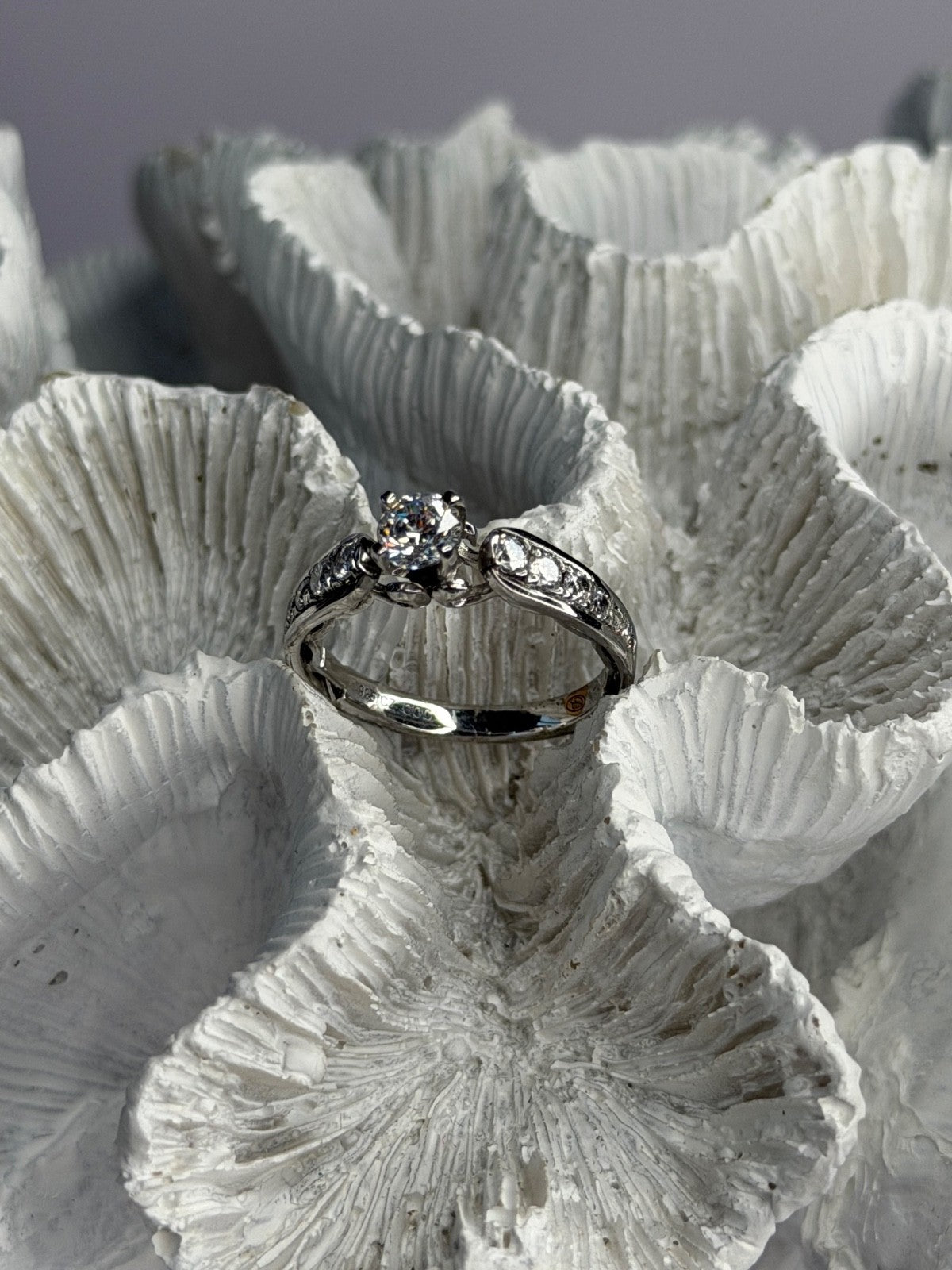 GOC 925 Sterling Silver Cz 1 ct Ring Size 7
