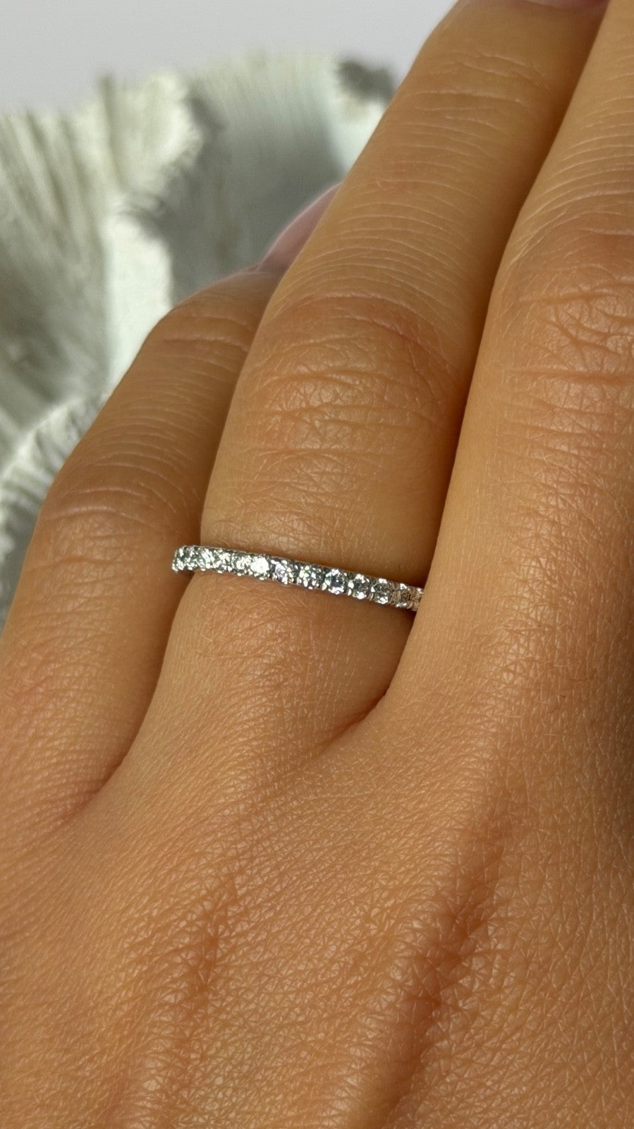 14K White Gold Diamond 0.46 carat Ring Size 5.5