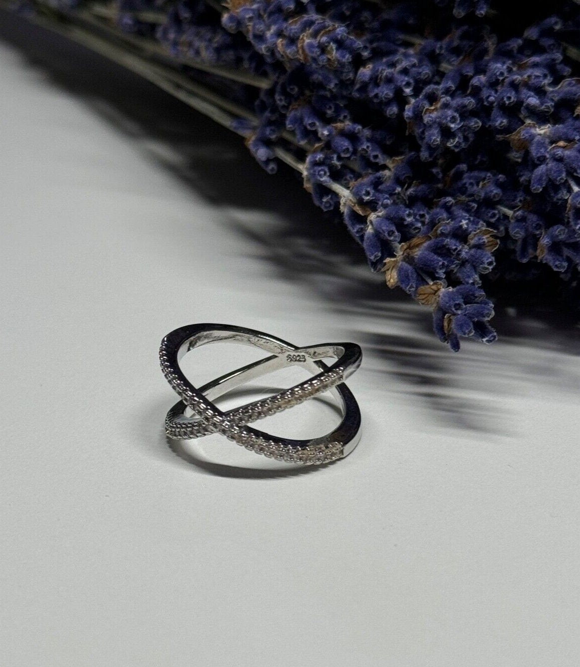 925 Sterling Silver CZ Ring Size 8.5
