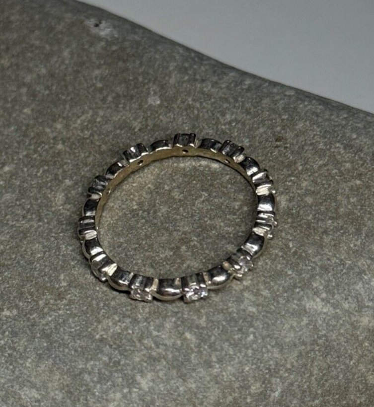 925 Sterling Silver CZ Ring Size 7