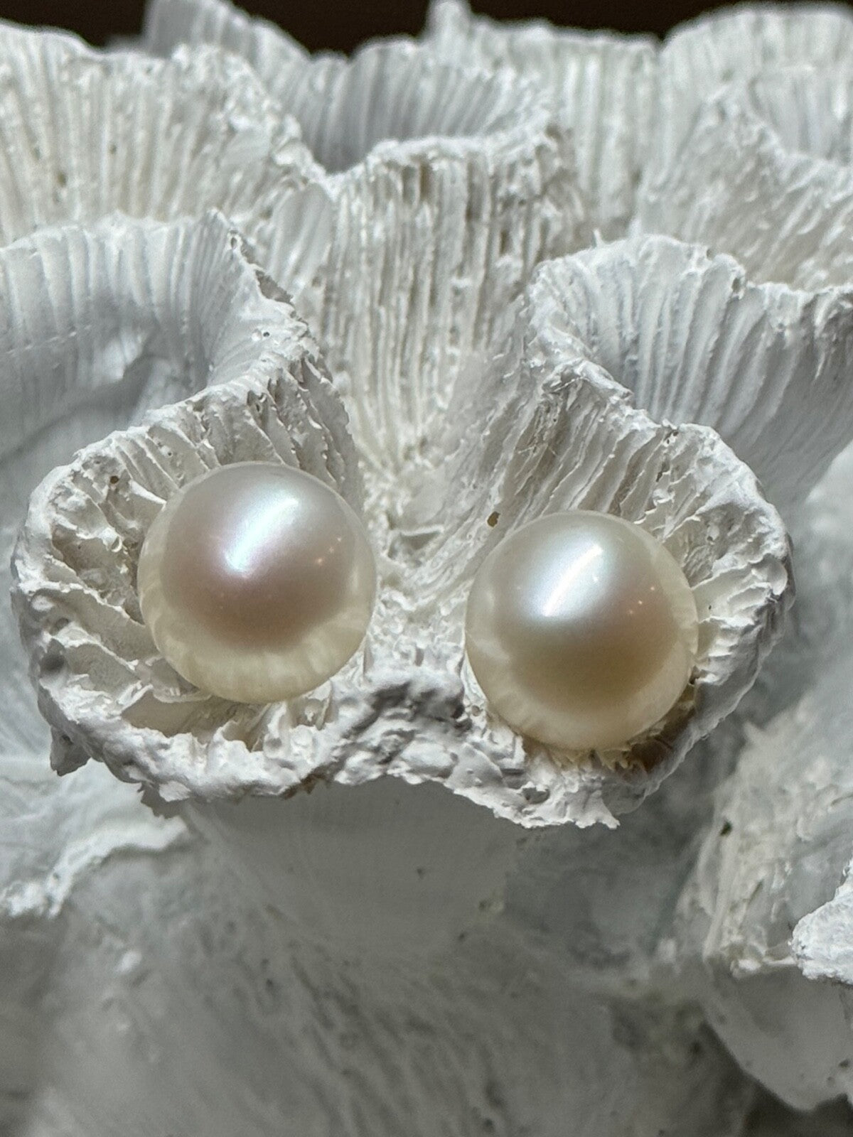 925 Sterling Silver Fresh Water Pearl Earrings Length 0.5 Inch