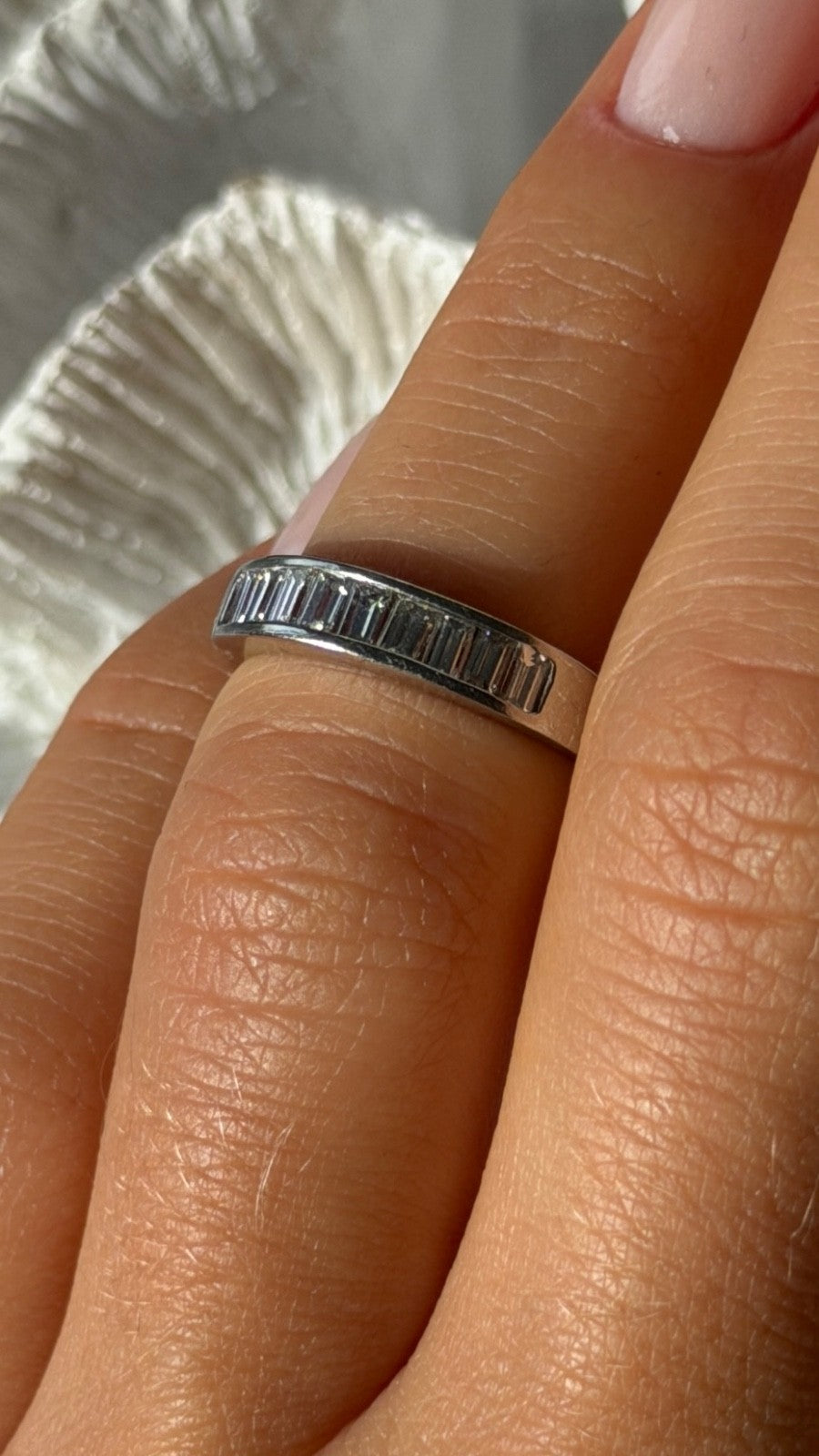 Classy Platinum Diamond 0.48 ct Ring Size 5.5