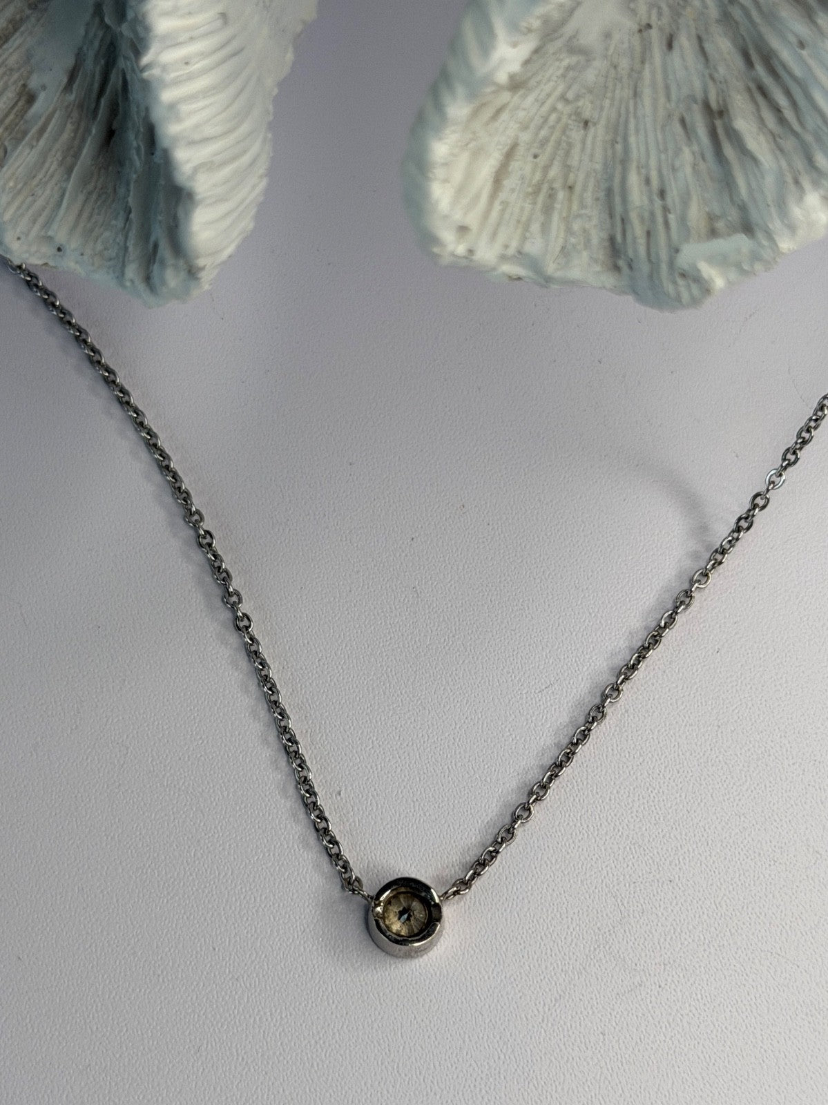 Msco 14K White Gold Diamond 0.44 ct Necklace