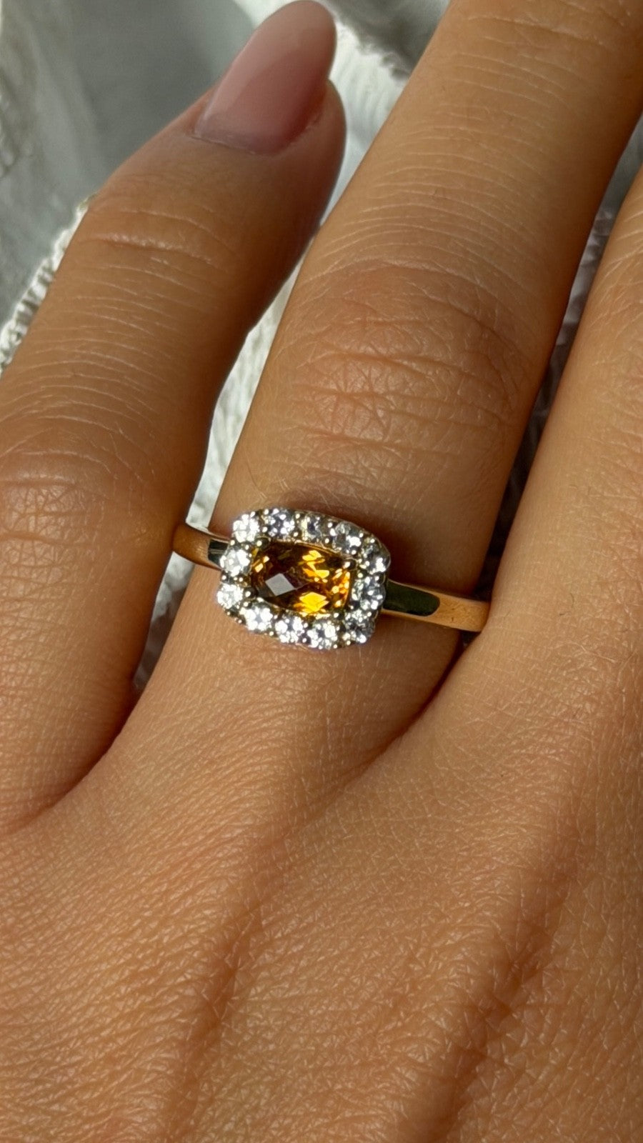 Le Vian 14K Yellow Gold Citrine & Beryl Ring Size 7.5