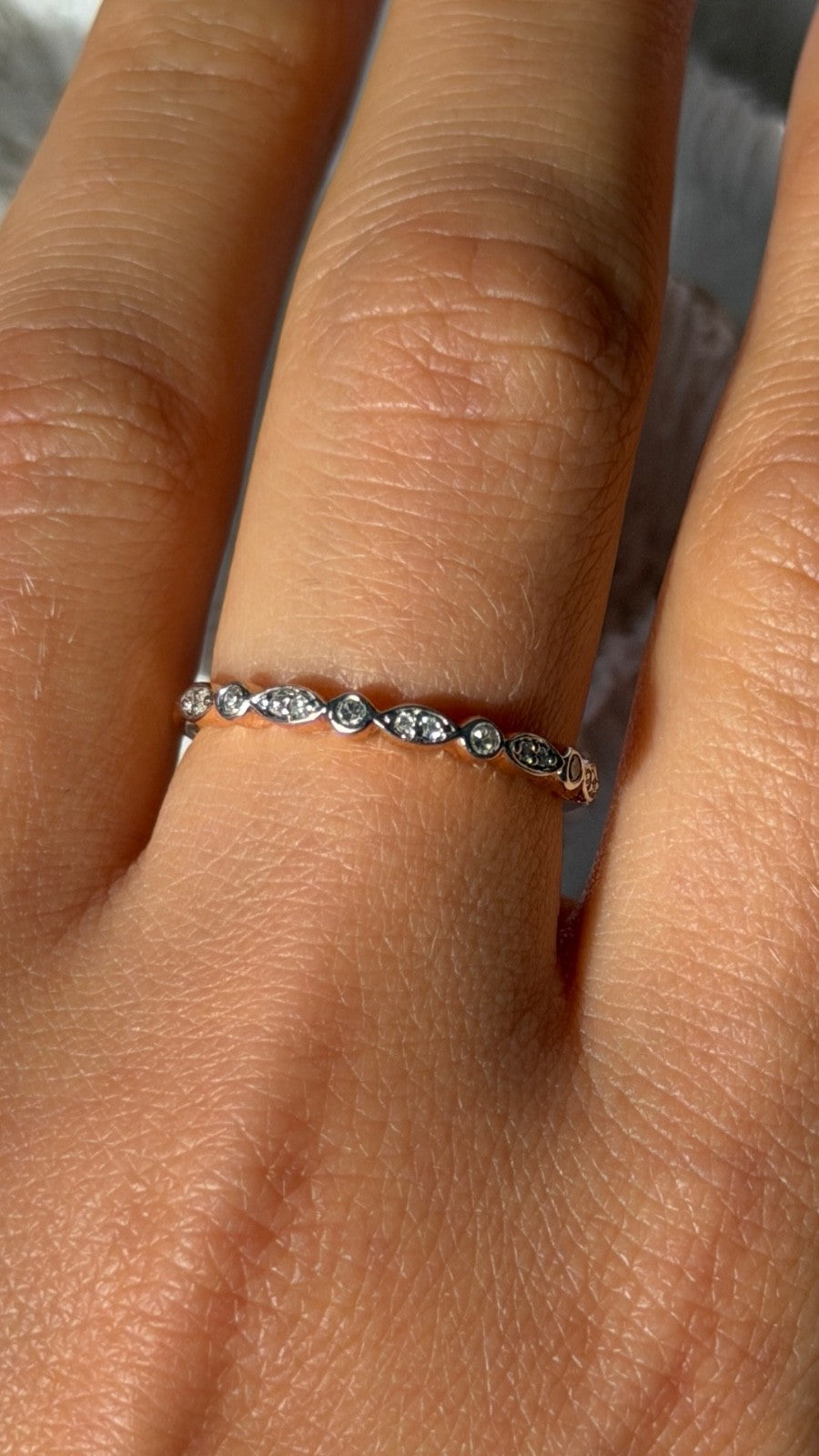 14K Rose Gold Diamond 0.20 ct Ring Size 8