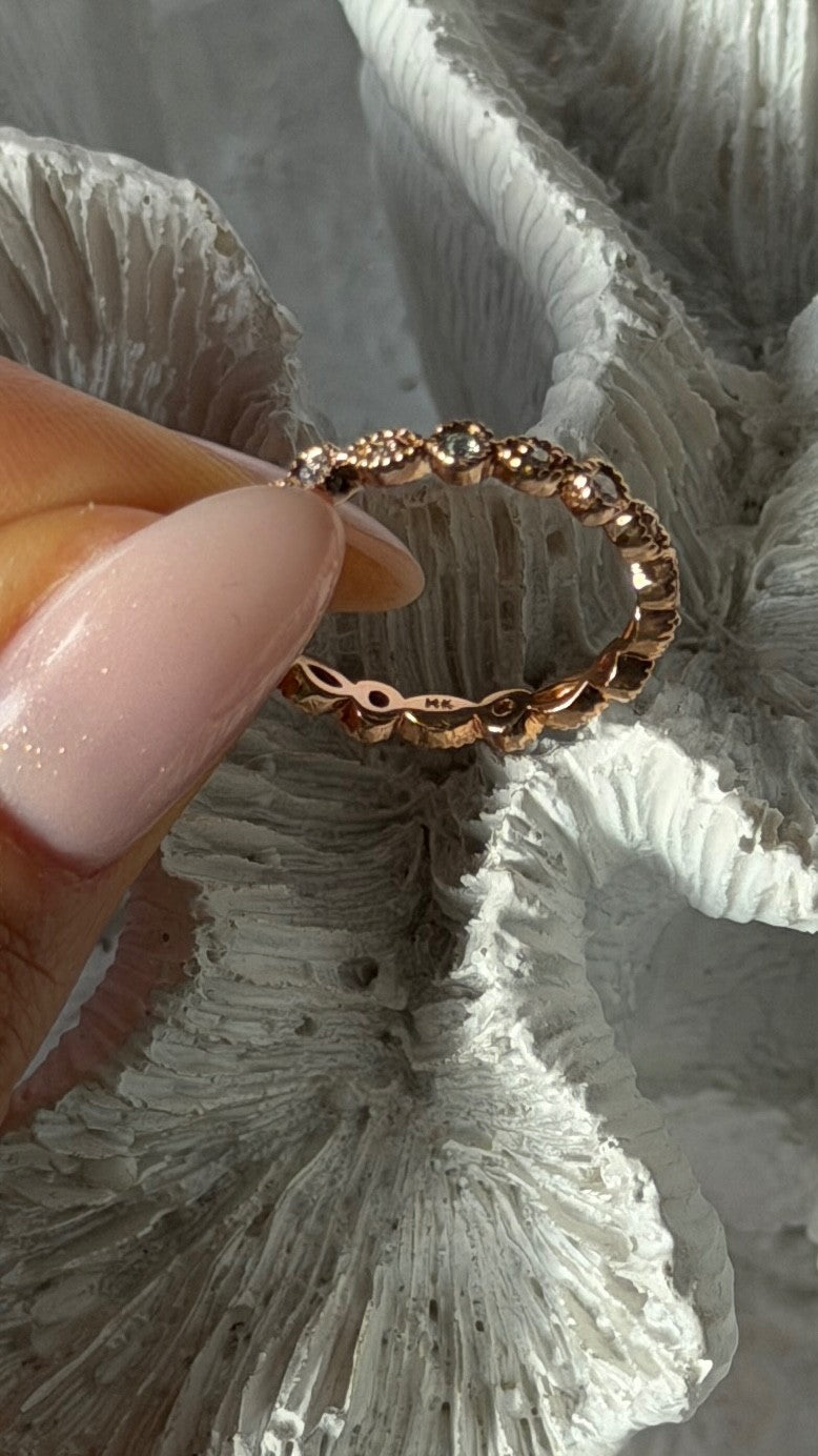 Beautiful 14K Rose Gold Diamond 0.54 ct Ring Size 7