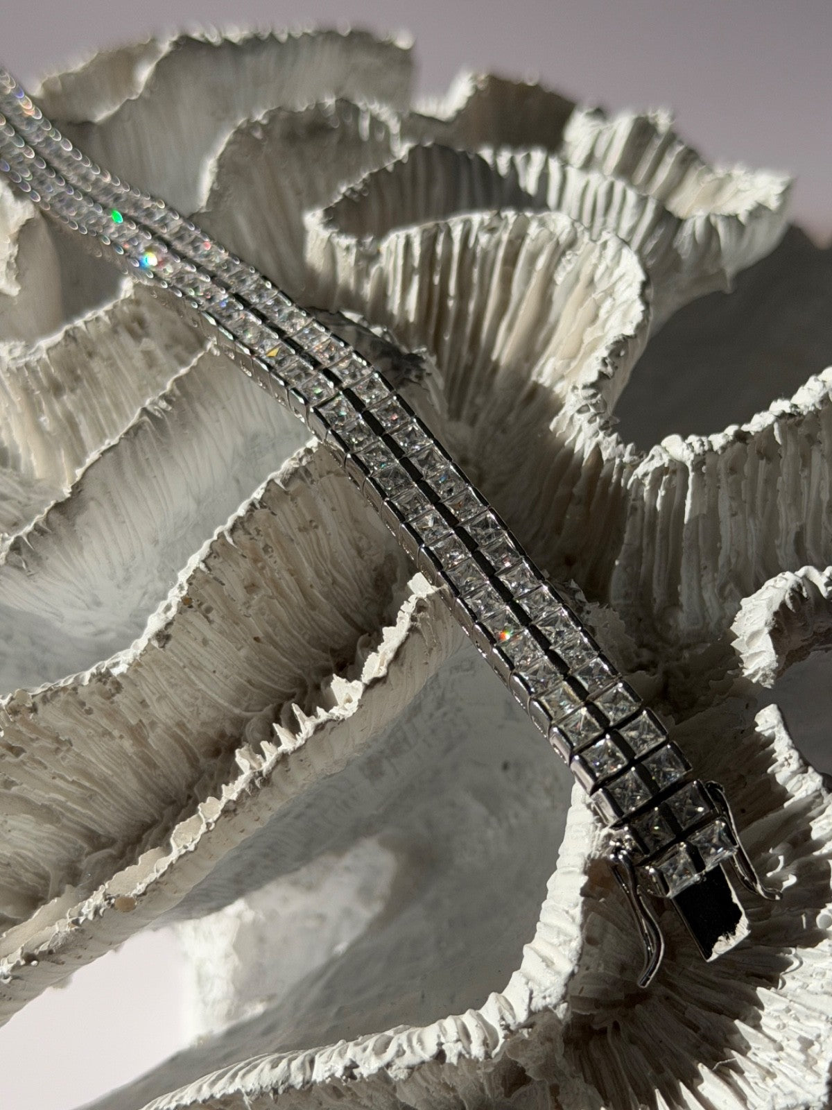 Shiny 925 Sterling Silver Cz Bracelet