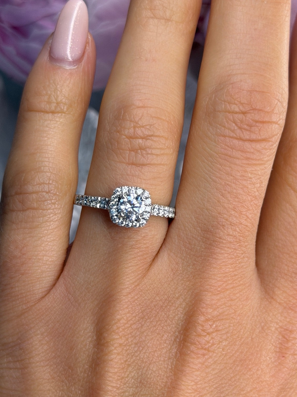 GOC 925 Sterling Silver tcw 0.85 Cz Ring Size 7