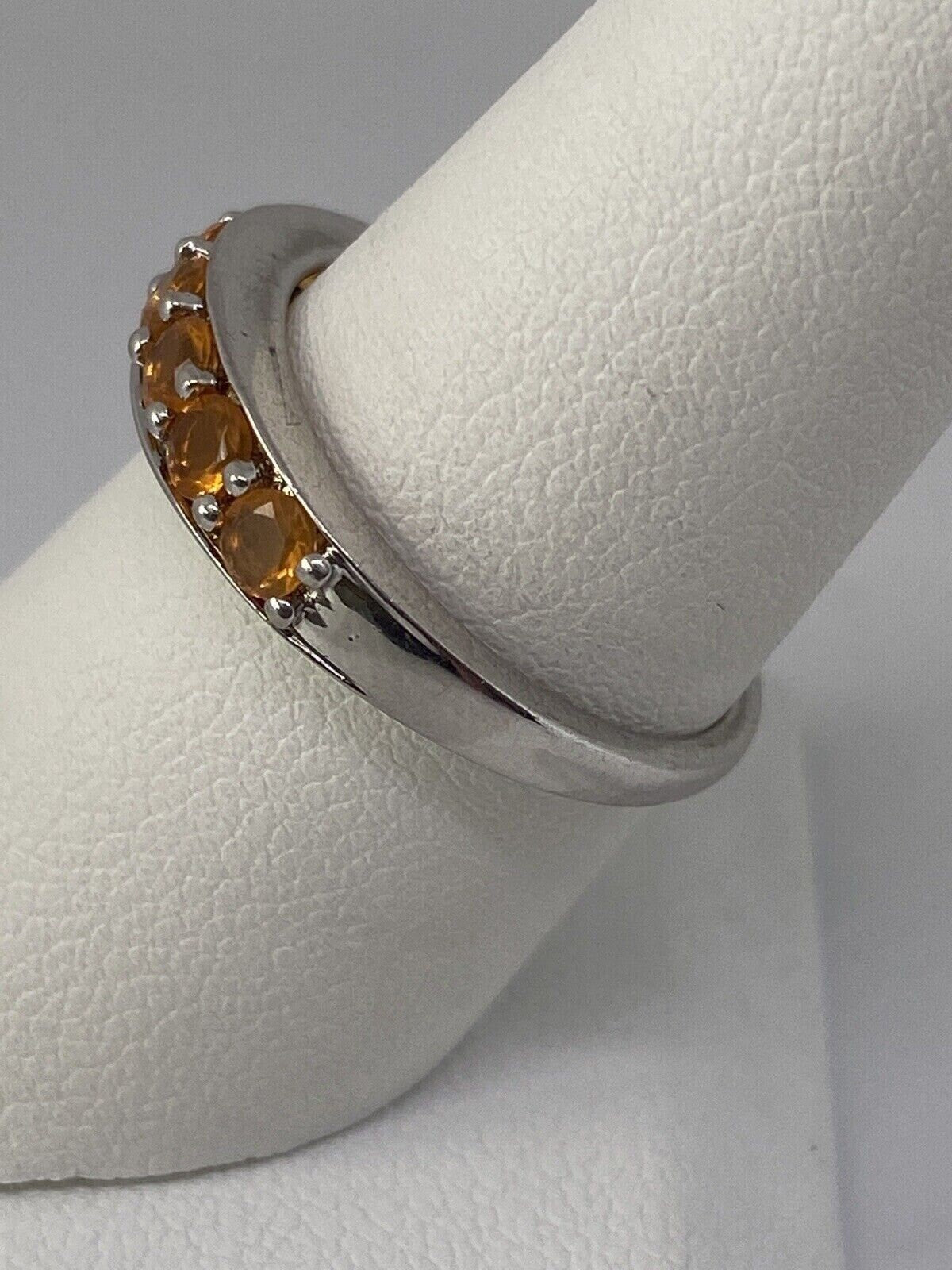 925 Sterling Silver CZ Ring Size 8