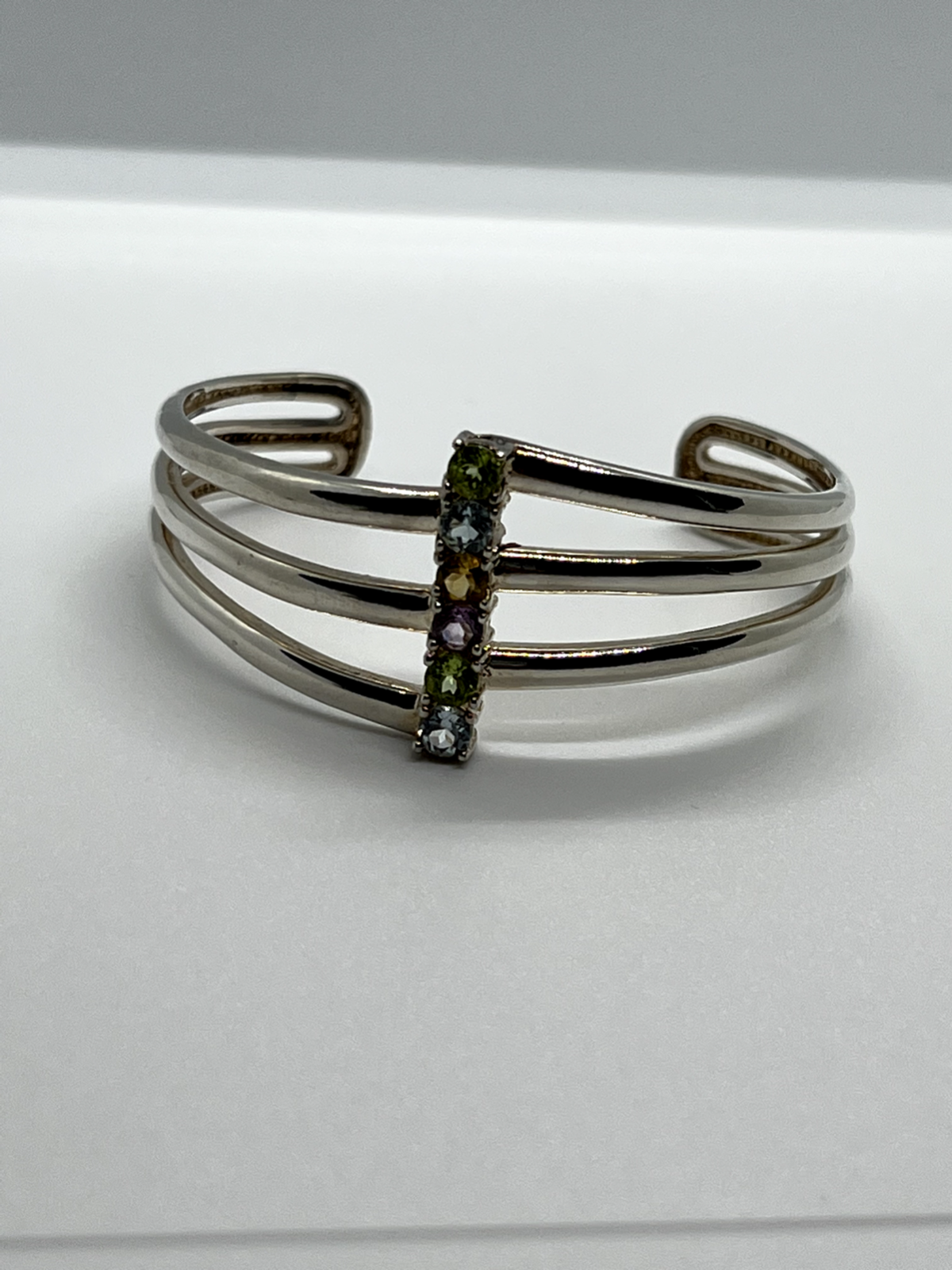 925 Sterling Silver Spinel Bracelet
