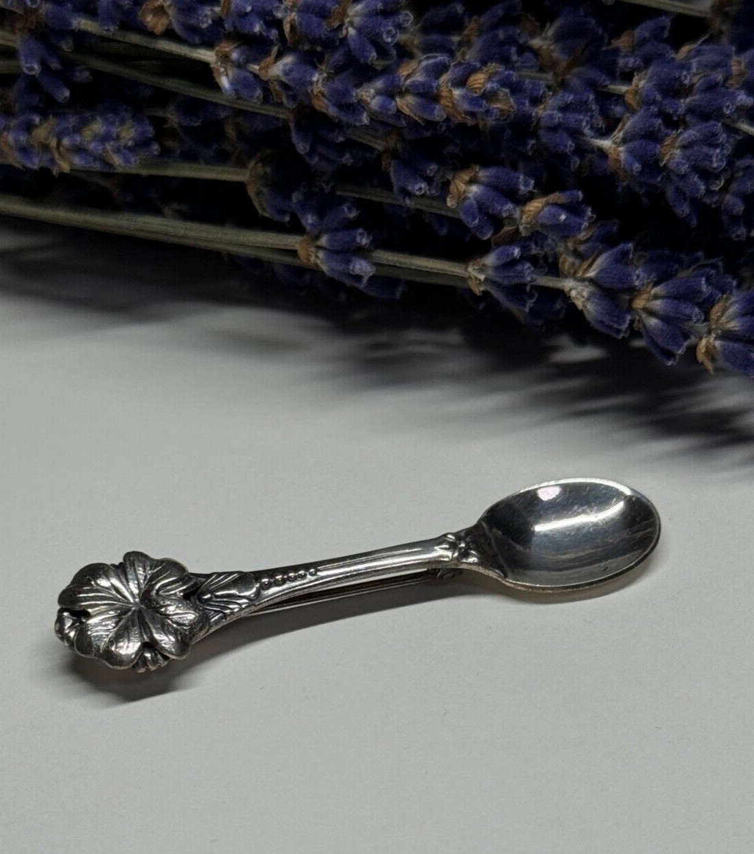 925 Sterling Silver Spoon Brooch