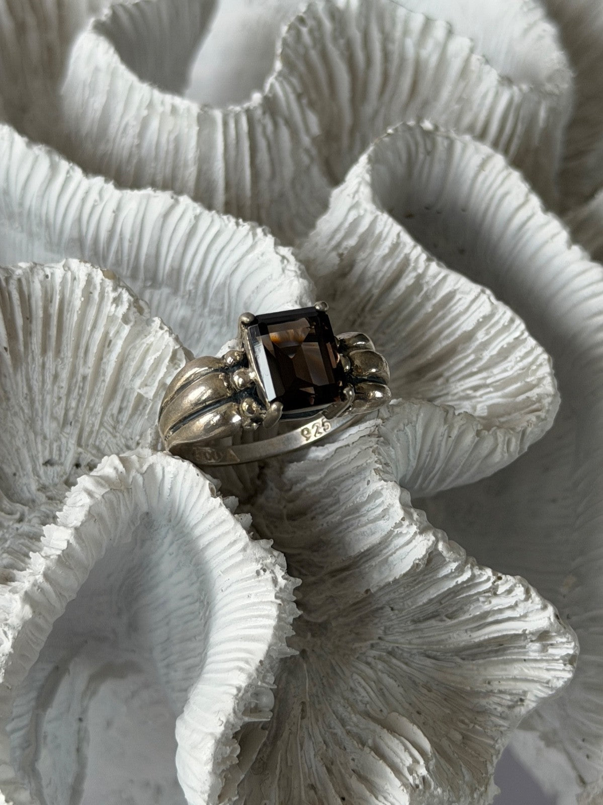Avon 925 Sterling Silver Brown Tourmaline Ring Size 8