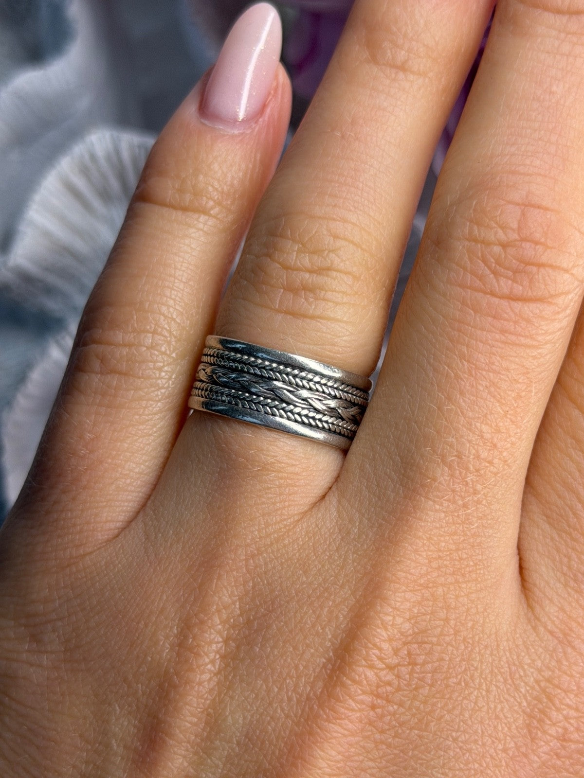 925 Sterling Silver Band Ring Size 6.5