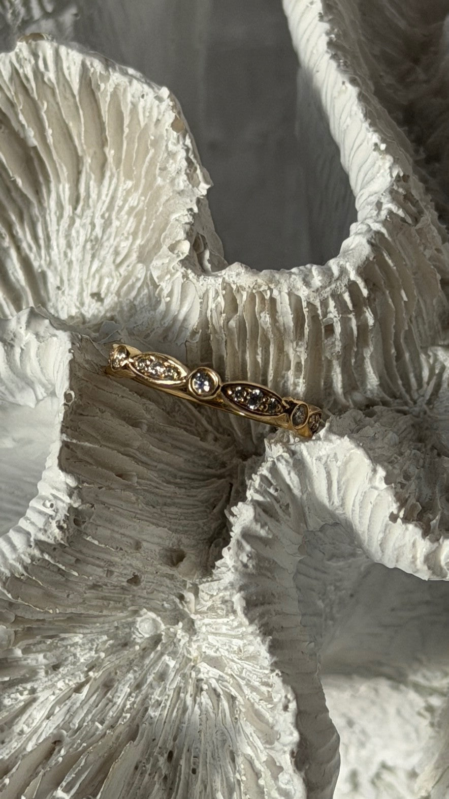 14K Yellow Gold Diamond 0.33 ct Ring Size 4.5