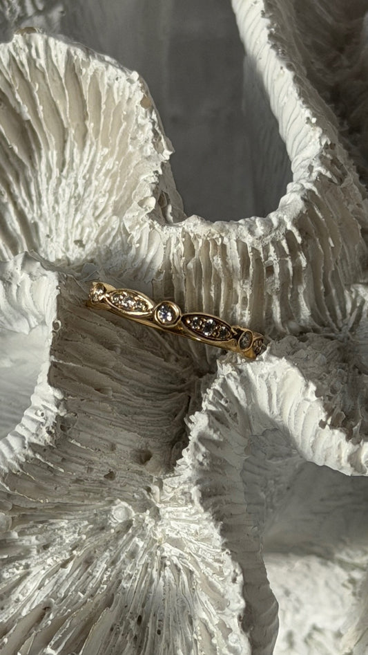 14K Yellow Gold Diamond 0.33 ct Ring Size 4.5