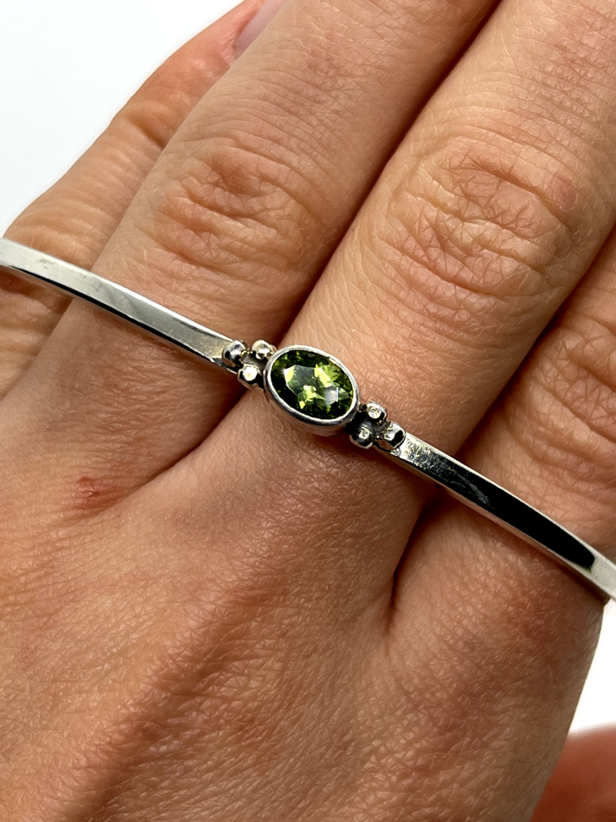 925 Sterling Silver Peridot Bracelet