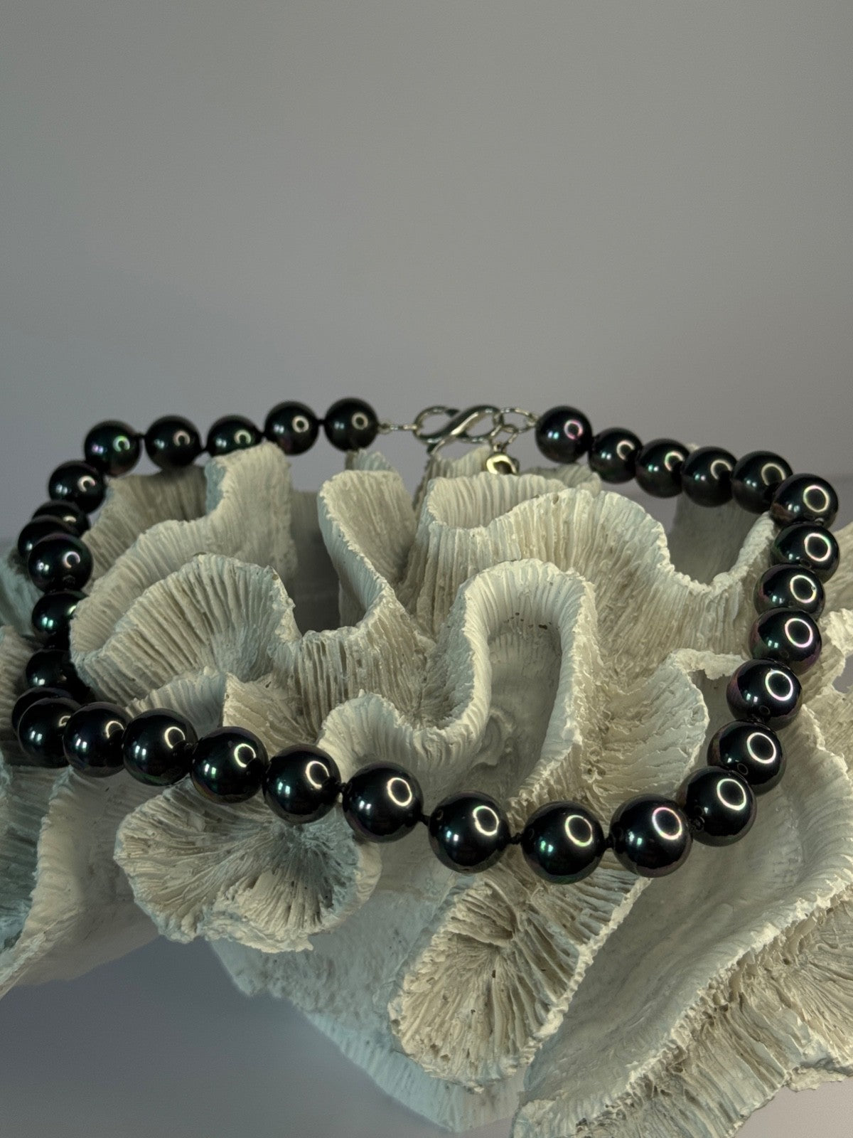 Aesthetic 925 Sterling Silver South Sea Shell Pearls Necklace Length 18 Inch