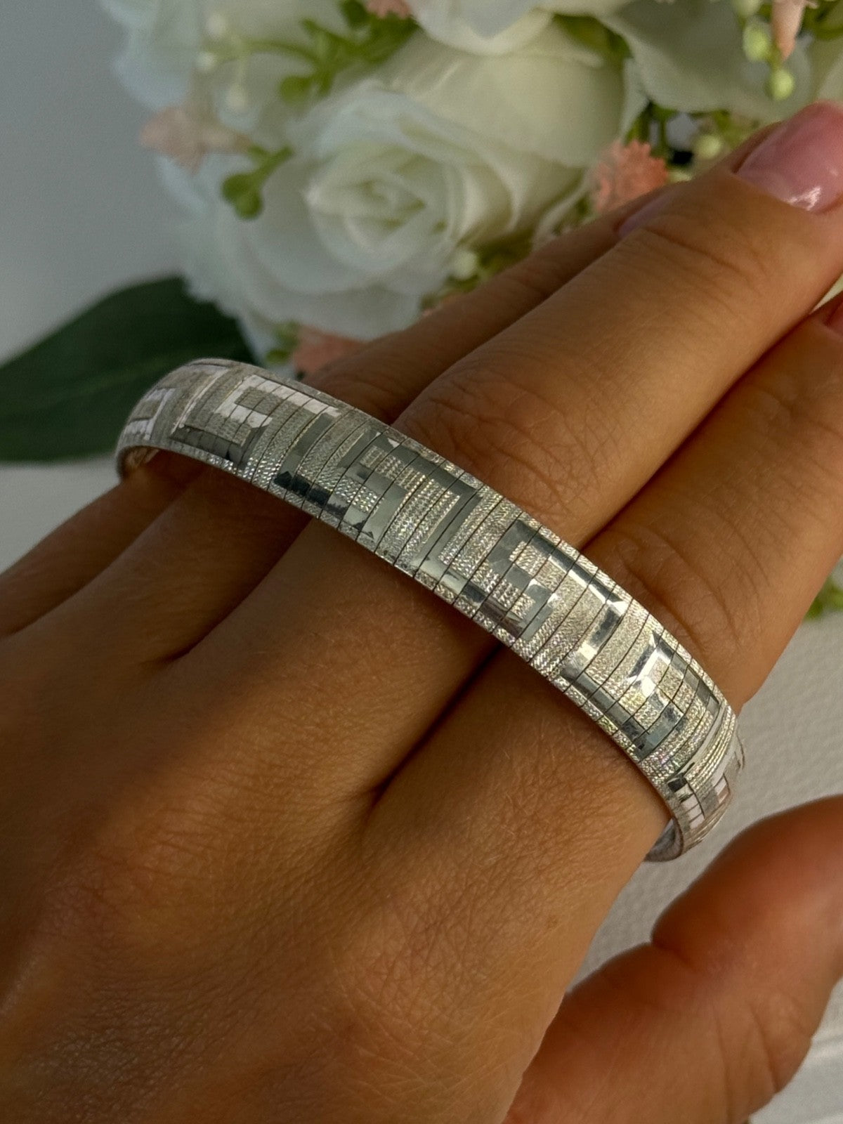 Jcm Italy 925 Sterling Silver Bracelet Length 7.5 Inch