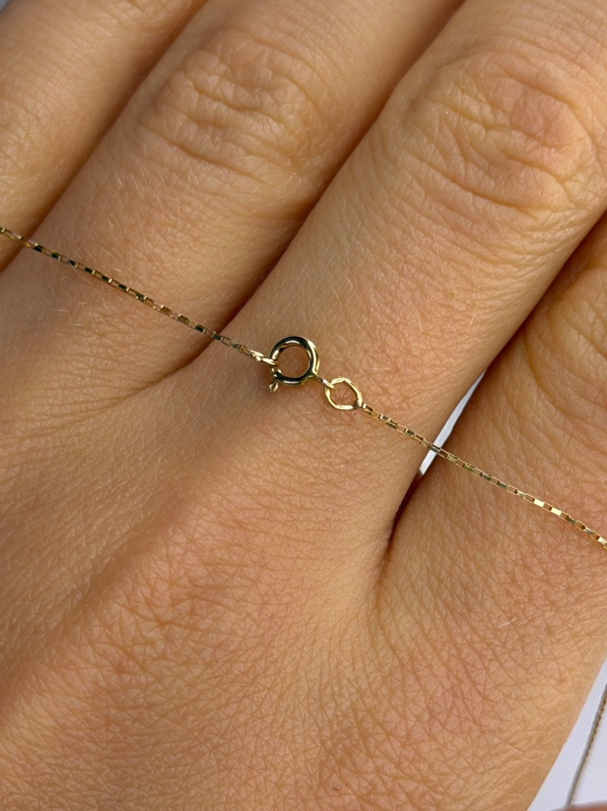 10K Yellow Gold Prasiolite & Diamond Necklace Length 18 Inch