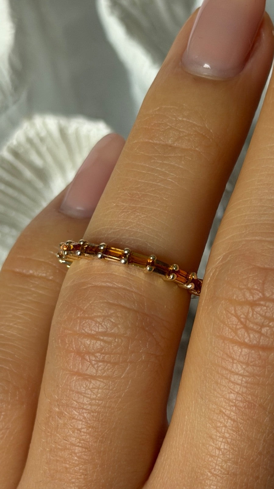 14K Yellow Gold Citrine Ring Size 5.5