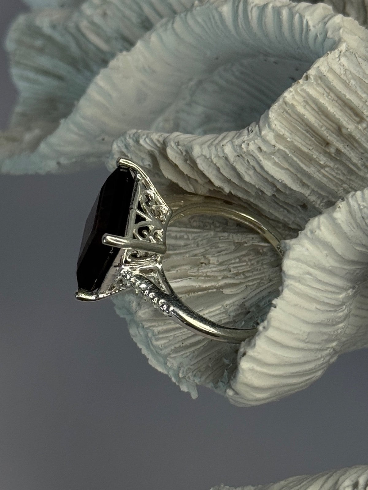 925 Sterling Silver Dravite Brown Tourmaline Ring Size 8