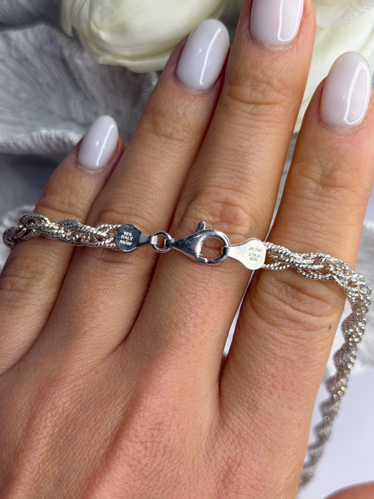 Beautiful Italy Milor 925 Sterling Silver Chain Necklace Length 20 in