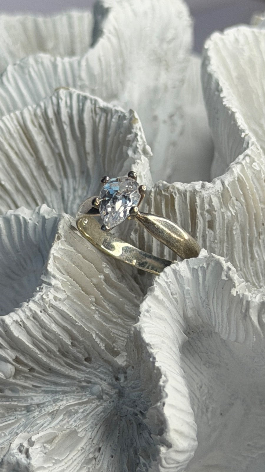 925 Sterling Silver Cz Ring Size 6.5