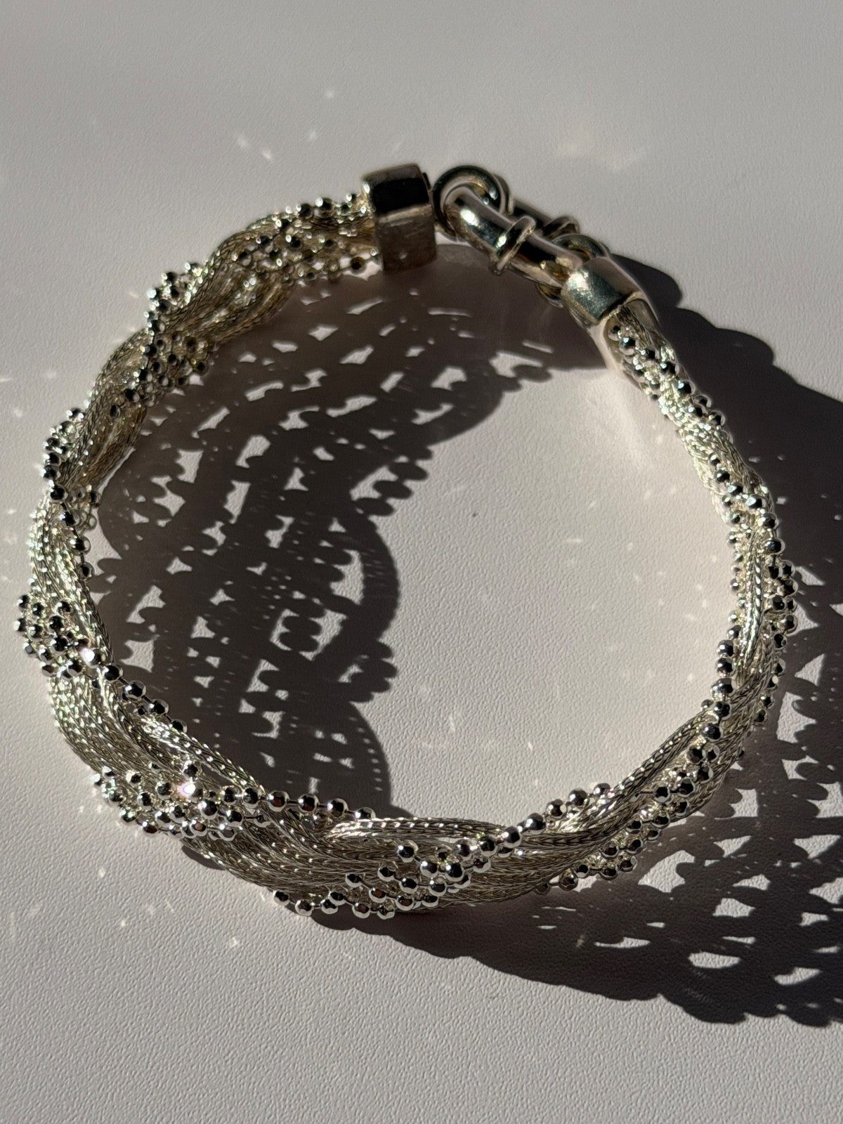 Elegant Italy 925 Sterling Silver Bracelet Size 8