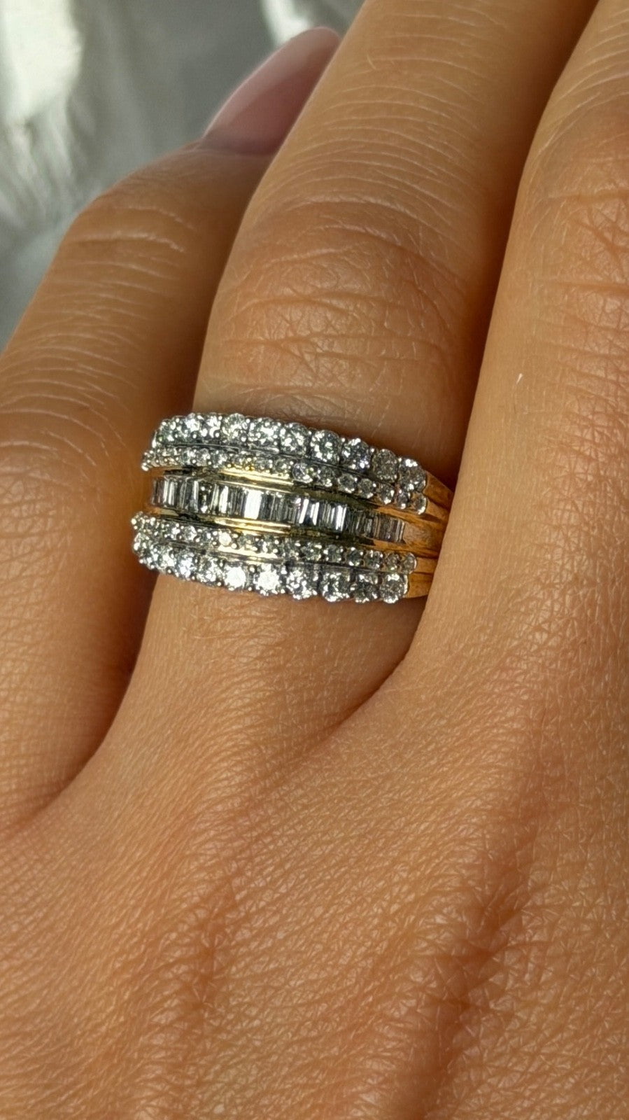 10K Yellow Gold Diamonds 1 carat Ring Size 7