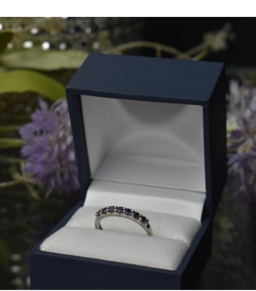 925 Sterling Silver Iolite Ring Size 7