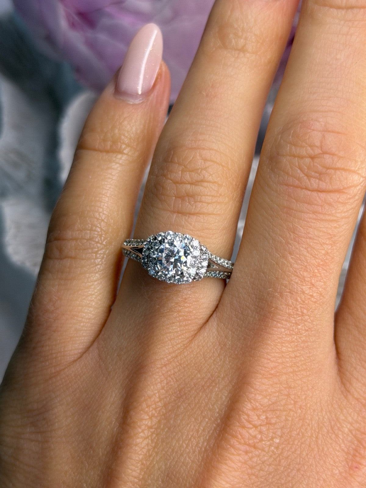 GOC 925 Sterling Silver tcw 1.34 Cz Ring Size 7