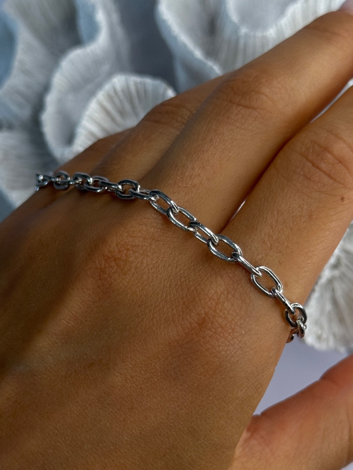 925 Sterling Silver Heart & Key CZ Bracelet Length 7.5