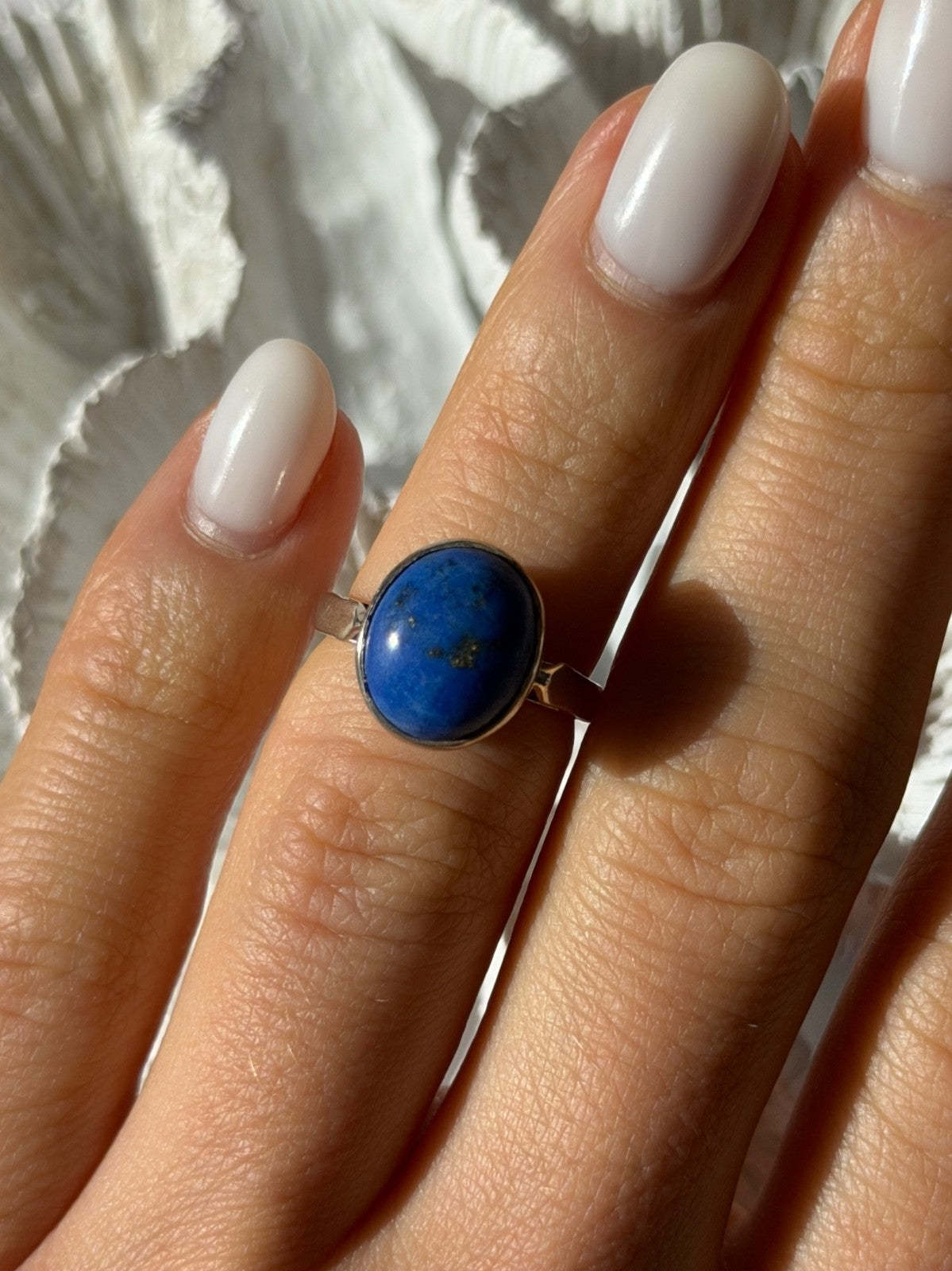 Vintage 925 Sterling Silver Sodalite Ring Size 4.5