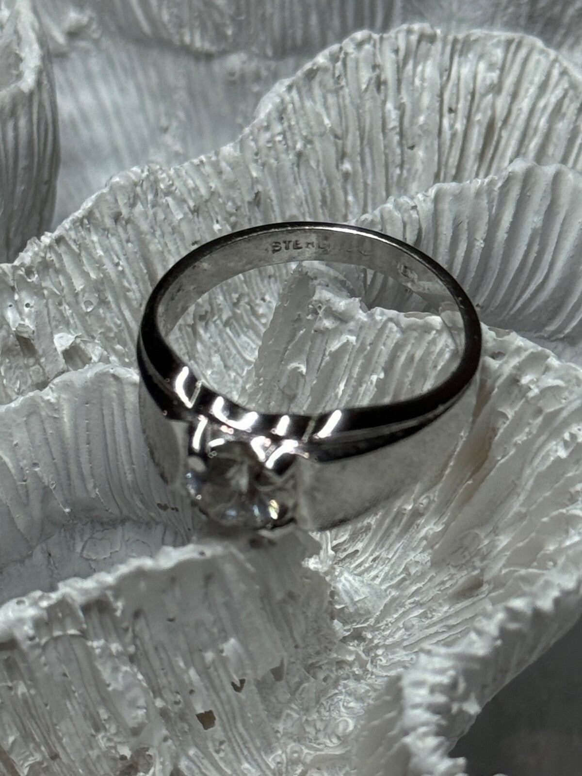 925 Sterling Silver Sapphire Men'S Ring Size 11