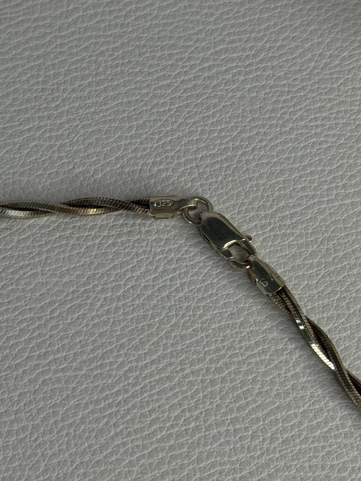 925 Sterling Silver Italy Fas Necklace Length 18 Inch