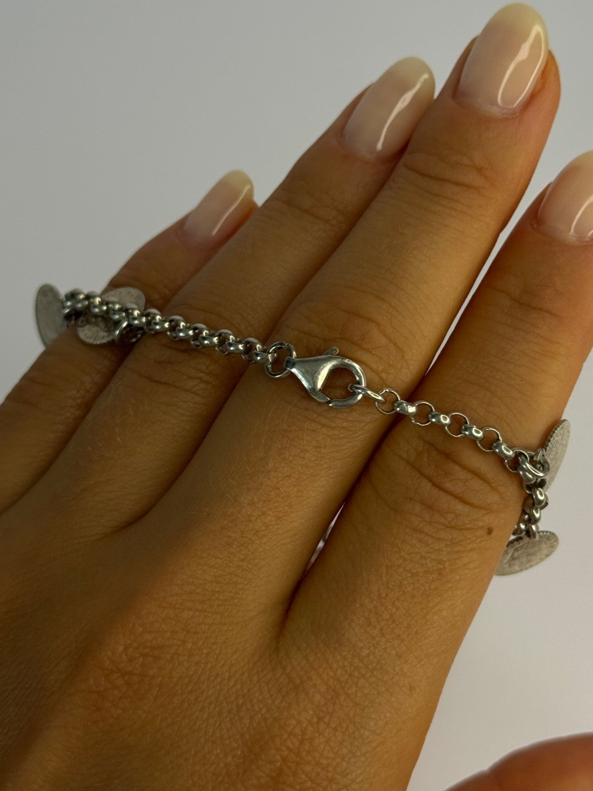 1975 Juan Carlos 925 Sterling Silver Bracelet Spanish Coin Length 7