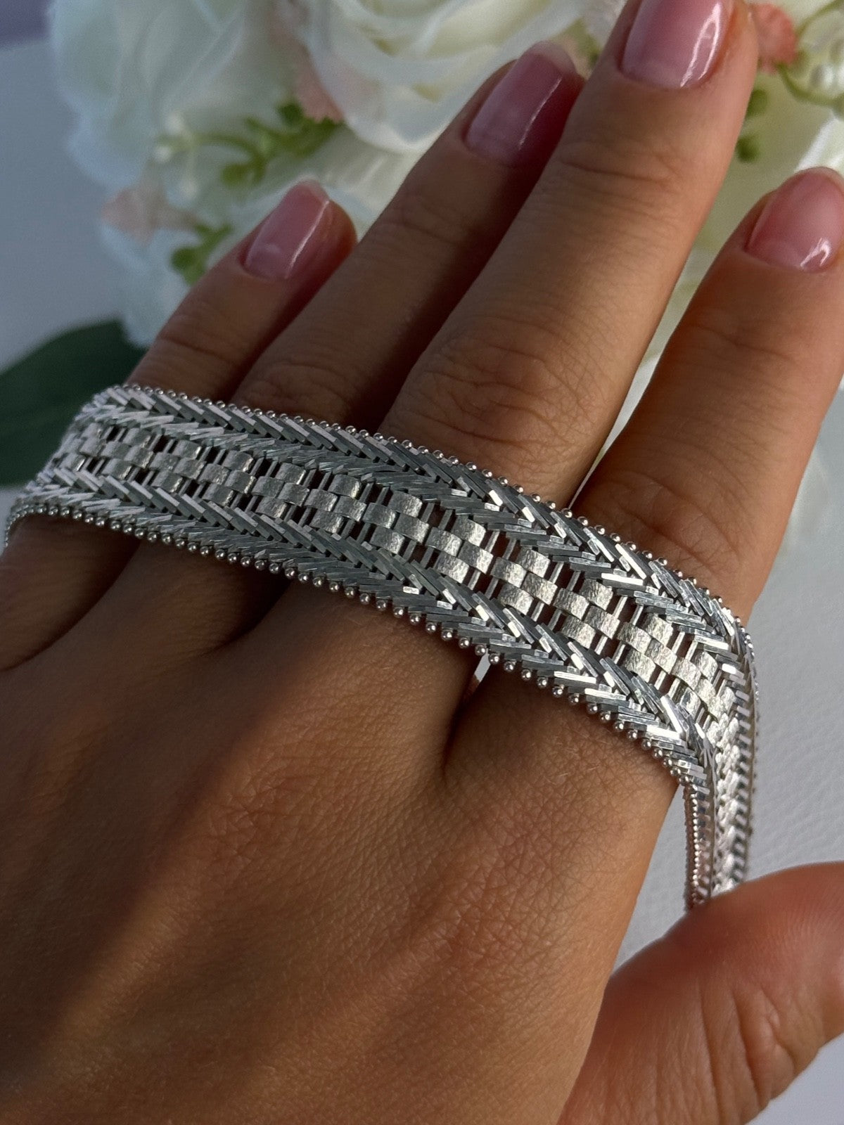 Elegant Italy Milor 925 Sterling Silver Bracelet Length 8 Inch