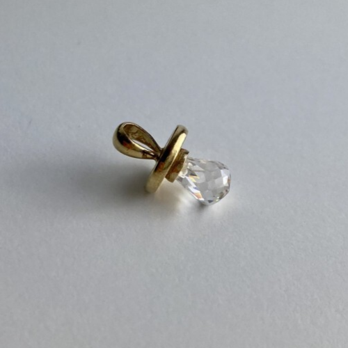 10K Yellow Gold Crystal Swarovski Pendant