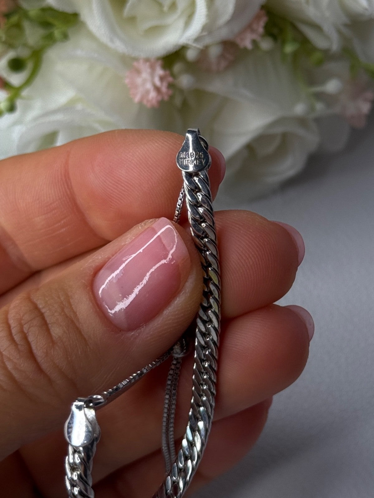 Classy Sizable 925 Sterling Silver Bracelet