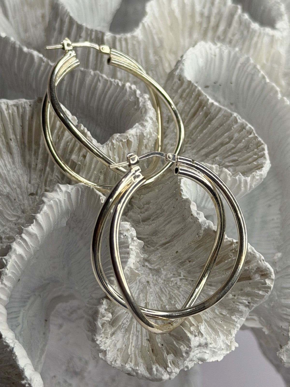 Italy Elegant 925 Sterling Silver Earrings