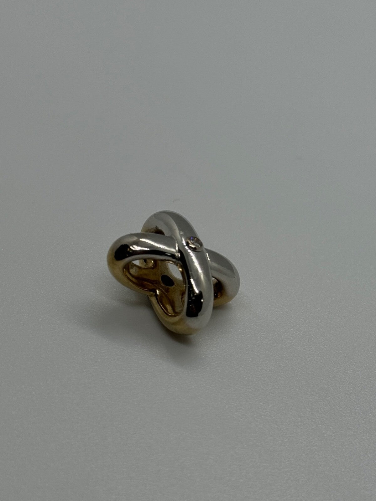 14K Yellow AND White Gold Pendant Lenght 17.3 mm