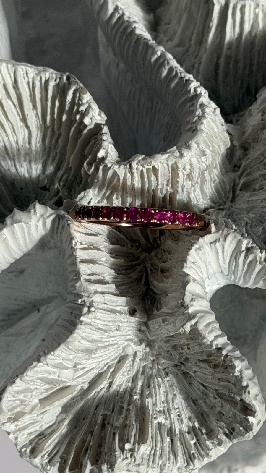 10K Rose Gold Ruby 0.50 ct  Ring Size 7