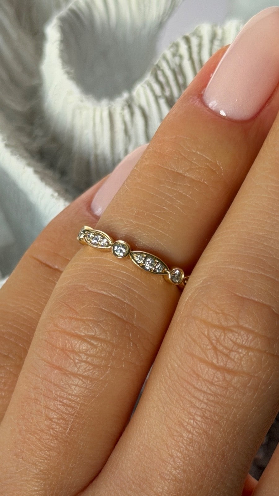 14K Yellow Gold Diamond 0.33 ct Ring Size 4.5