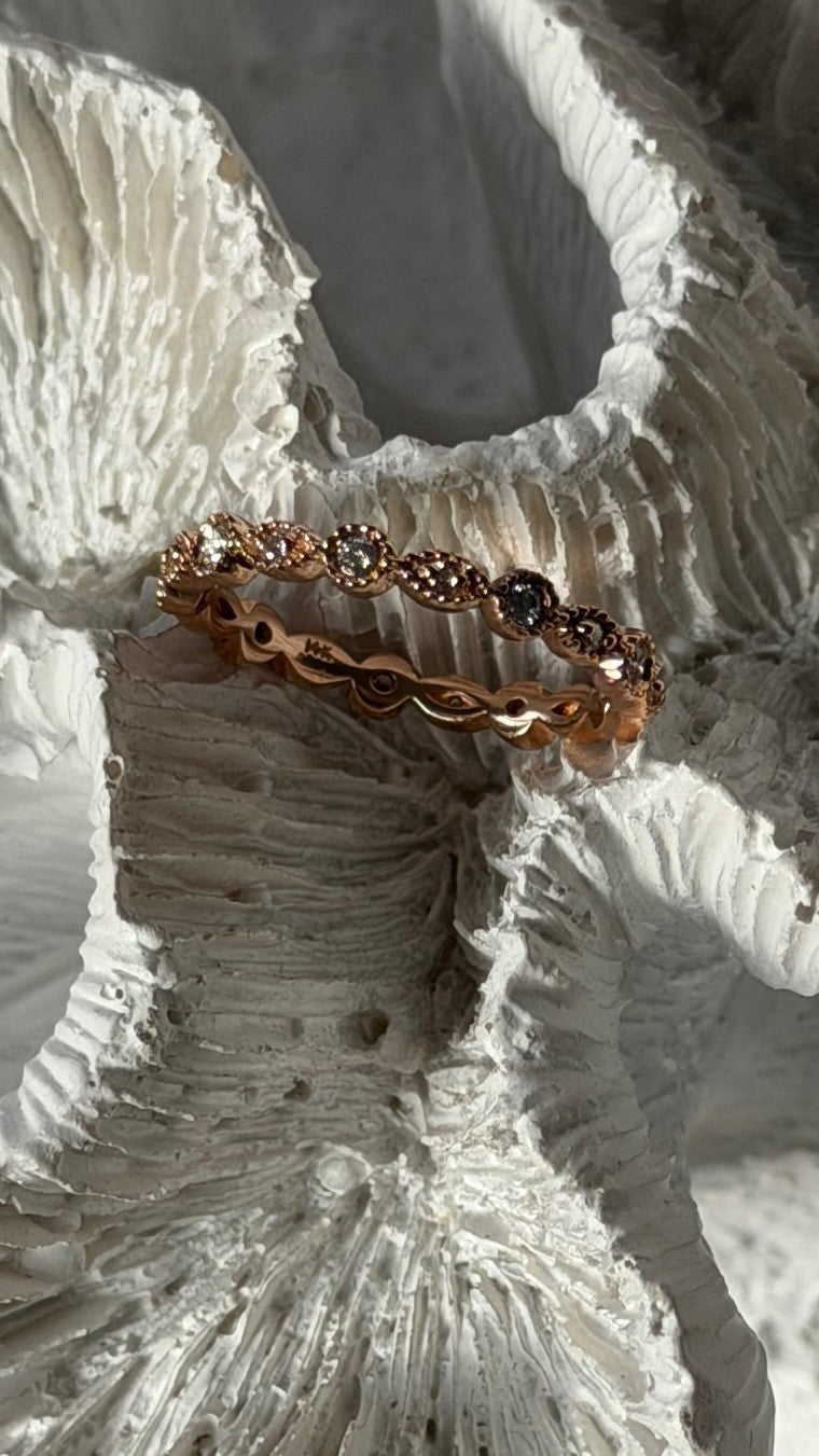 Beautiful 14K Rose Gold Diamond 0.54 ct Ring Size 7
