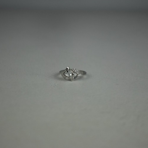 925 Sterling Silver Colorless Tourmaline (Achroite) Ring Size 6.5