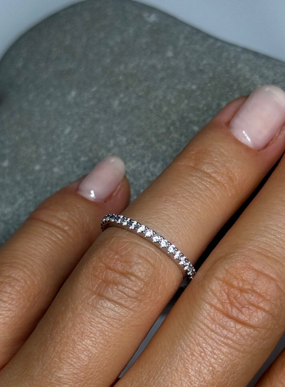 925 Sterling Silver CZ Ring Size 5.5