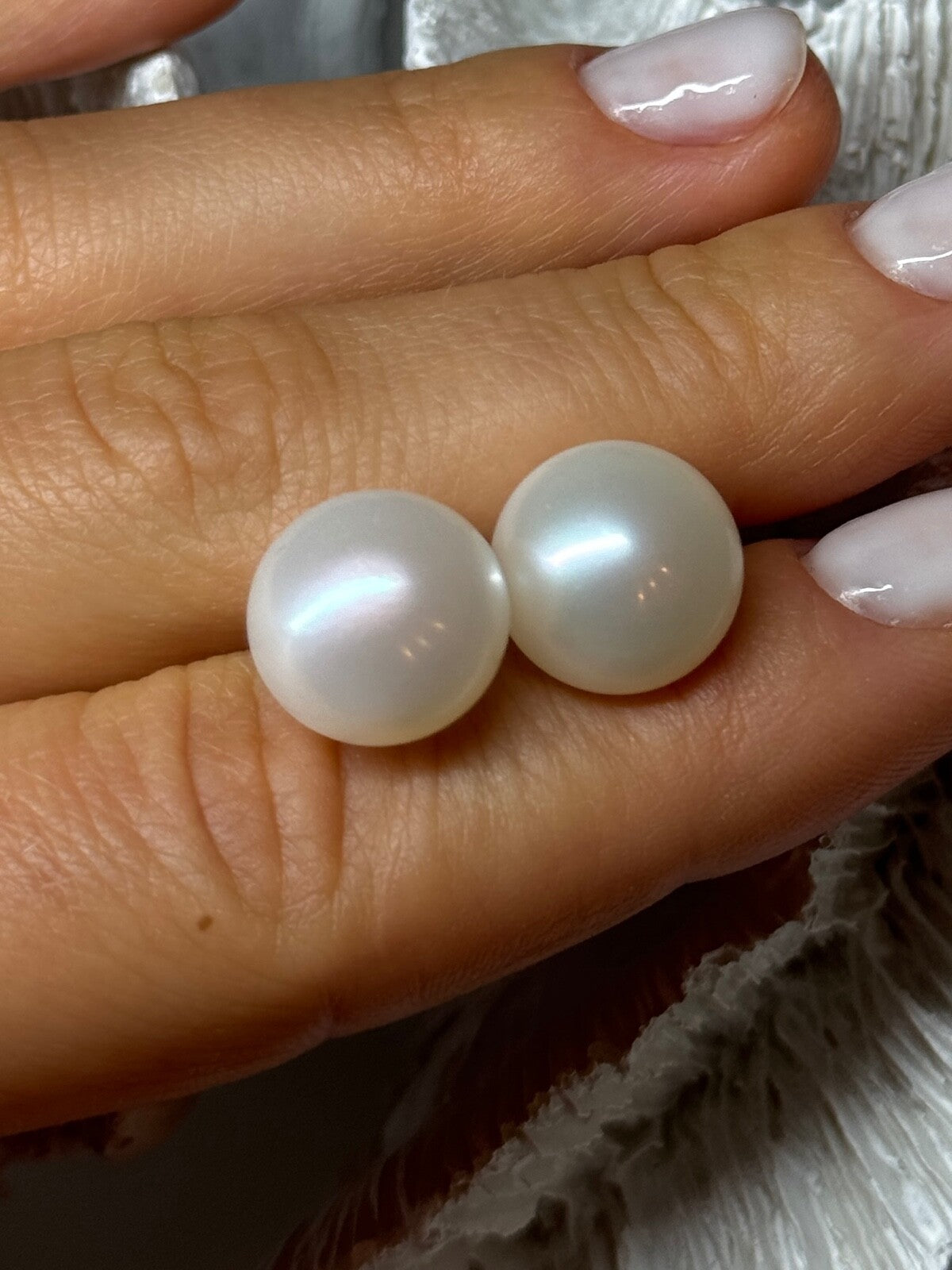925 Sterling Silver Fresh Water Pearl Earrings Length 0.5 Inch
